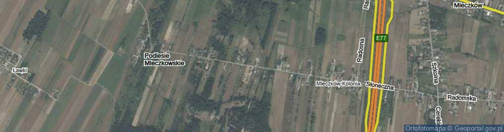 Zdjęcie satelitarne Podlesie Mleczkowskie ul.